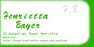 henrietta bayer business card